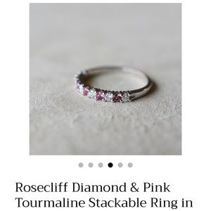 Pink Tourmaline and White Sapphire ring